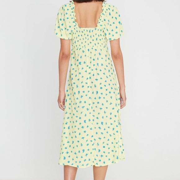 Faithful The Brand Bette Midi Dress in Luda floral lemon US8/Large NWT - Picture 4 of 6